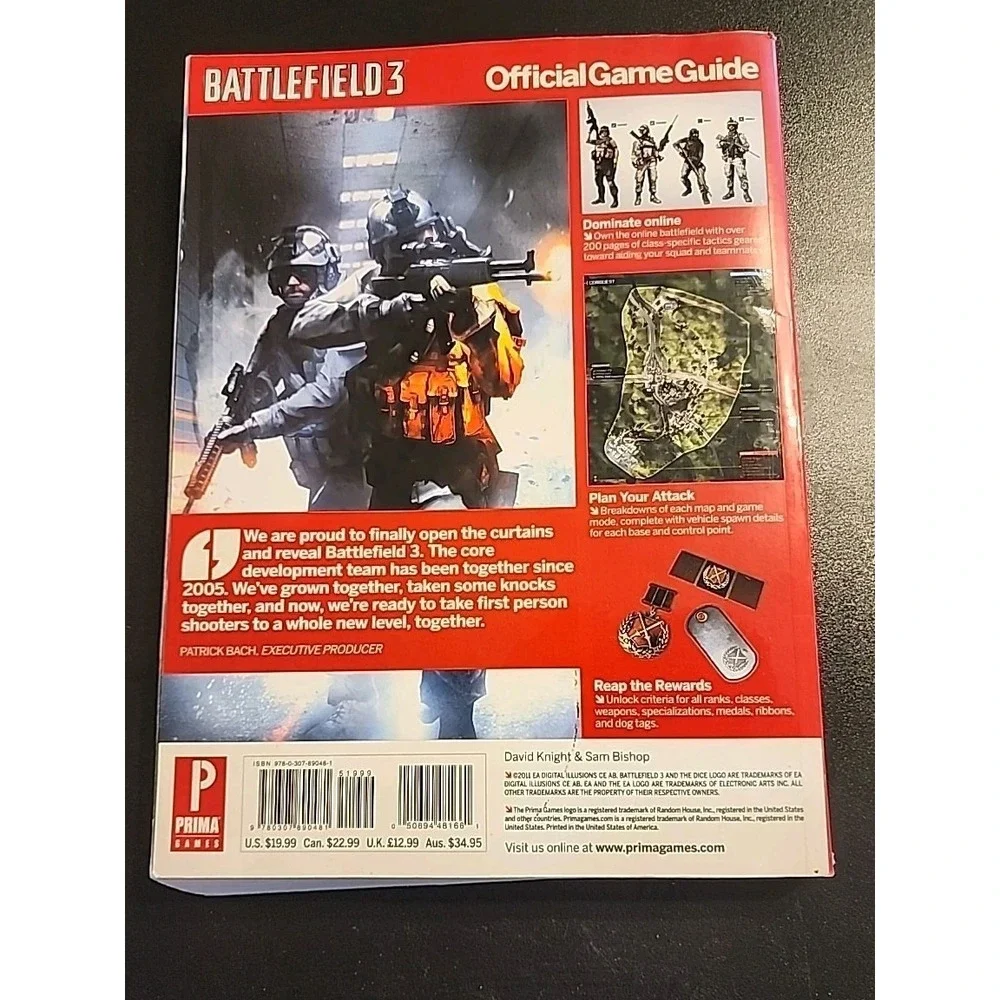 Battlefield 3: Prima‎ Official Game Strategy Guide EA Games Dice CV